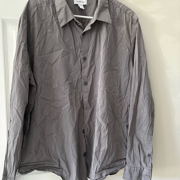 Calvin Klein Charcoal Long Sleeve Shirt - Picture 1 of 2